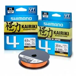 Shimano Kairiki 4 Strand 150m Hi Vis Orange Braided Fishing Line