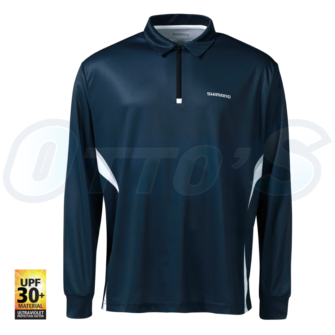 Shirts 22 Shimano Navy/Grey Zip Up Sublimated Long Sleeve Fishing Shirt 3 Shirts 22 Shimano Navy/Grey Zip Up Sublimated Long Sleeve Fishing Shirt