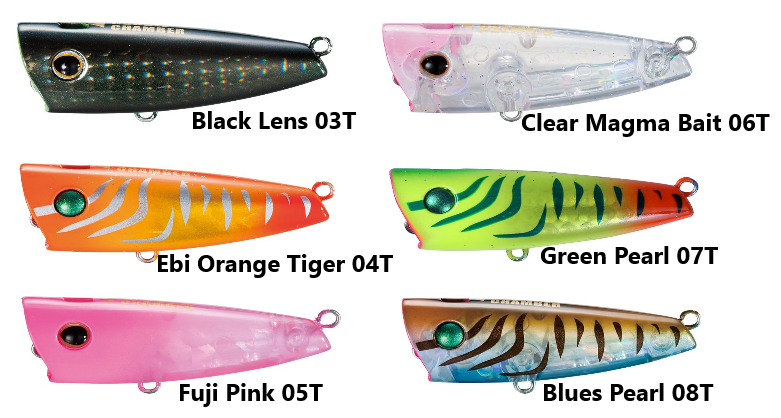 Poppers Estuary Fishing Lures Shimano Brenious Risepop 50mm Surface Lure 3 Poppers Estuary Fishing Lures Shimano Brenious Risepop 50mm Surface Lure