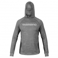 Shirts Shimano Hooded Tech Dot Camo Long Sleeve Shirt W/ Vented Face Gaiter