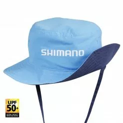 Headwear Shimano Kid's Reversible Bucket Hat - Navy/Cyan